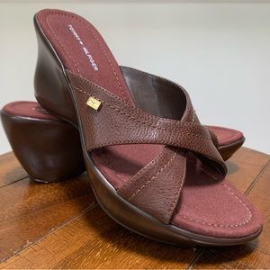 Tommy Hilfiger, Brown Wedge Sandal